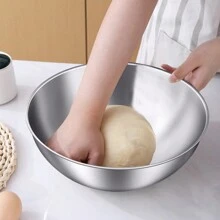 3pcs/1pc, Durable Stainless Steel Mixing Bowls For Effortless Kitchen Preparation And Storage, Kitchen Bowls With Measurement Marks For Salad, Baking, Whisking - Durable And Deep Round Mixing Bowl Set