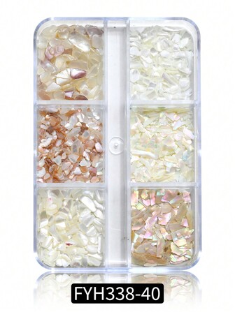 مجموعة ديكور فن الأظافر بقطع صدفة غير متماثلة بطراز ياباني، مع صدفة أبالون متعددة الألوان، أدوات DIY لزينة الأظافر، إكسسوارات وإمدادات الأظافر