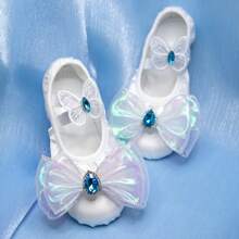 Sapatos De Ballet Branco Para Crianças Com Sola Macia Para Prática De Performance, Sapatos De Dança Para Jardim De Infância