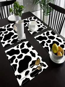 4pcs Cách nhiệt & Chống trơn trượt , Có thể giặt được , Thích hợp Đối với Tách cà phê , Bát & Đĩa , Nhà  Đồ trang trí Đối với Phòng bếp & Phòng ăn - màu nâu - Xem 1