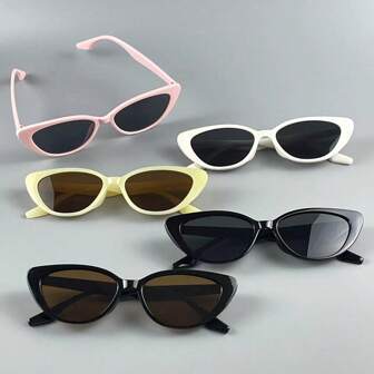 1pc Vintage Cat Eye Fashion Glassesable & Versatile, Perfect For Beach & Summer Outfits Cute Shades Beach Accessories Beach Accessories For Women Glasses Shades All-Matchs Fall Winter Women Outfits Clothes Business Casual Gifts For Summer Beach Vacation,Outdoor,Travel