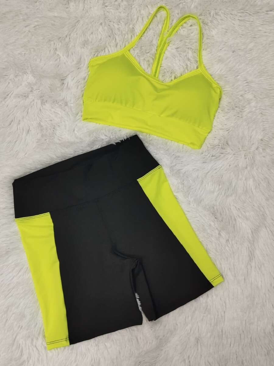 Women Sports Sets - 黃色 - 查看 1