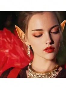 1pair Realistic Elf Ear For Halloween & Cosplay Party - Multicolor - View 7