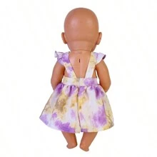 1件適用於18英寸美國娃娃的娃衣，適用於43cm重生娃娃 - 彩色 - 查看 3