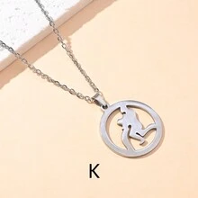 1 Miếng Thép không gỉ Chòm sao Dây chuyền , Không giới tính Thiết kế Đối với Cặp đôi , Tối giản Và Hợp thời Xương quai xanh Chuỗi Với Quá quắt Phong cách - Bạc - Xem 19