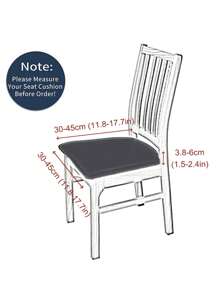 Housse de tabouret haute élasticité de couleur unie 4PCS/6PCS, protecteur de poussière amovible et lavable pour salon, salle à manger, hôtel