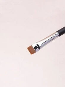 1pc Flat Eyebrow Brush Ultra Fine Makeup Brush Flat Eyeliner Brush Fine Eye Brow And Contour Beauty Brush Tool - 黑色 - 查看 3