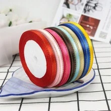 1 Roll 25 Yards, 0.6cm Phnom Penh Ribbon Wedding Candy Box Ribbon Gift Wrap Ribbon Ribbon Hand-Made D Iy Decorative Tape - 0.6cm - View 3