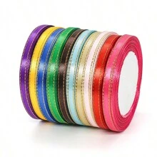 1 Roll 25 Yards, 0.6cm Phnom Penh Ribbon Wedding Candy Box Ribbon Gift Wrap Ribbon Ribbon Hand-Made D Iy Decorative Tape - 0.6cm - View 2