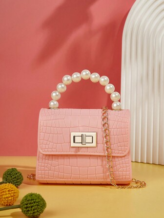Faux Pearl Beaded Handbag, Mini Cute Crossbody Bag- Perfect Gift