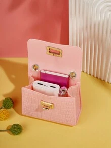 Faux Pearl Beaded Handbag, Mini Cute Crossbody Bag- Perfect Gift - Pink - View 5