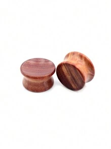 2 件 6 毫米 - 20 毫米凹面天然木材男士女士耳道塞擴張器擔架測量儀耳環穿孔身體首飾 - 擴耳器 - 查看 32