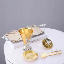 1 Piece Of Handmade Alloy Material Drip Glue Flower Aromatherapy Burner/Carbon Clip/Spice Jar/Tray/Jewelry Box/Incense Burner Set, Home Decoration Ornaments, Incense Burner Set, For Gift Giving, Home Fragrance,Halloween,Spooky,Autumn, Winter,Holiday,Festival Gifts Birthday Graduation