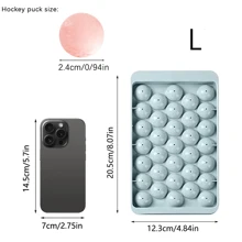 1pc 33-Grid Ice Mold, Creative Round Ice Puck Covered Ice Tray, Double-Layer Design, Easy To Make Ice, Can Make 33 Ice Pucks At One Time, Random Color, Party, Birthday Recoration, For Outdoor, Camping - Multicolor - View 3