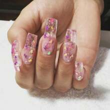 Kit 100 Unhas Postiças Realista Tips Tradicional Manicure - Laranja Queimado - Visão 4