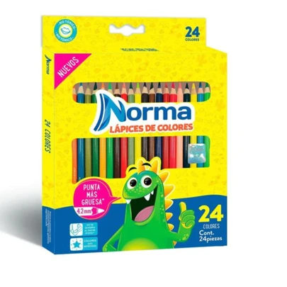 Lápices de Colores Redondos 24 pzas