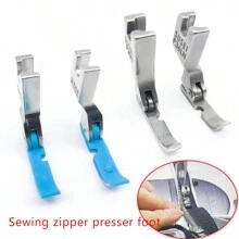 [Flatbed Single Side Presser Foot] P36lnp36n Plastic Flatbed Sewing Machine Foot For Single Side Zipper Pressing - Blue - View 9