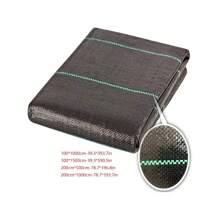 1pc Garden Landscape  Control Barrier, U-Shaped Lawn Landscape Staple, Ground Cloth, Heavy Duty Driveway Garden Mat, Polypropylene Garden Fabric, For Flowers, Vegetables, Lawn, Yard And Farm Planting, Black  Barrier