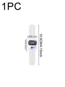 1 Pieza Contador Electrónico Lcd Resistible De 5 Dígitos Con Pantalla Digital, Contador De Dedos Pequeño Para Entrenamiento Deportivo (blanco) - Blanco - Ver 2