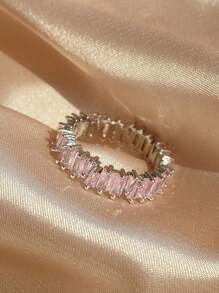 rakol 1 Pieza Anillo Decorado Con Circonia Cúbica