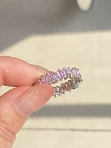 rakol 1 Pieza Anillo Decorado Con Circonia Cúbica