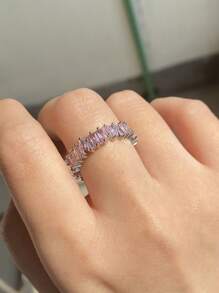 rakol 1 Pieza Anillo Decorado Con Circonia Cúbica