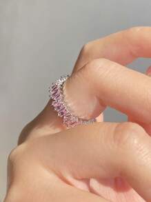 rakol 1 Pieza Anillo Decorado Con Circonia Cúbica