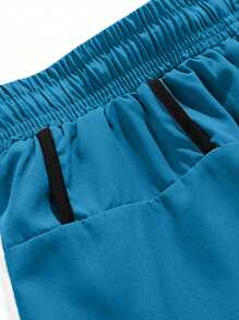 Women's Quick-Dry Running Sports Shorts - Blue - View 8
