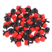 50 Piezas 1/4'' Boquilla De Riego Para Jardín Ajustable Y De Goteo Para Rociadores De Riego - Rojo - Ver 6