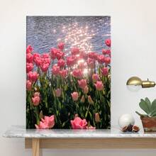 1 PC Khung gỗ Canvas Poster, Phong cách Bắc Âu, Tranh tường màu hồng, Poster Canvas, Nghệ thuật treo tường Trang trí nhà cửa, Trang trí tường, Phòng khách, Phòng ngủ, Văn phòng, Nhà hàng, Quầy bar Trang trí phòng tắm, Không thấm nước, Tranh vẽ, Tác phẩm nghệ thuật - Nhiều màu - Xem 8