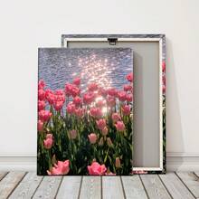 1 PC Khung gỗ Canvas Poster, Phong cách Bắc Âu, Tranh tường màu hồng, Poster Canvas, Nghệ thuật treo tường Trang trí nhà cửa, Trang trí tường, Phòng khách, Phòng ngủ, Văn phòng, Nhà hàng, Quầy bar Trang trí phòng tắm, Không thấm nước, Tranh vẽ, Tác phẩm nghệ thuật - Nhiều màu - Xem 9