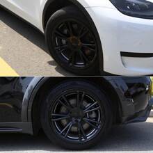 4PCS Wheel Covers For 2020-2023 Tesla Y 19-Inch ABS Hubcap Rim Protectors Whirlwind-Shaped Wheel Trim Covers By IKON MOTORSPORTS. - Gaya Arakhnida - Hitam Mengkilap - View 6