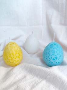 1 Miếng Thủ công Lưới Hình trứng Dầu thơm Nến Với Màu sắc Sự khác biệt - trắng - Xem 4