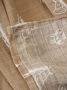 1 chiếc chăn quấn trẻ em bằng vải cotton tre muslin họa tiết hươu cao cổ - Nhiều màu - Xem 5