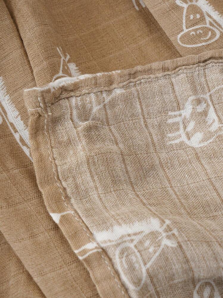 1 chiếc chăn quấn trẻ em bằng vải cotton tre muslin họa tiết hươu cao cổ - Nhiều màu - Xem 5