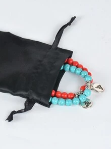 5 cái Đúng mốt Vải Sa tanh & Lụa Dây rút Đối với Nhẫn , Hoa tai , Vòng tay , Ngày lễ tình nhân Đối với phụ nữ - Túi dây rút satin - Xem 7
