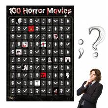 100 Movies Scratch Off Poster - Top Films Of All Time Bucket List (16.5" X 23.4") - 100 Phim Kinh Dị - Xem 5