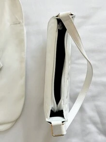 Bolso de hombro minimalista de unicolor para dama - Blanco - Ver 6