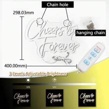 Cheers To Forever Neon Sign White Neon Light Cheers To Forever Led Neon Light Adjustable Letter Neon Sign For Wedding Engagement Valentines Man Cave Game Room Bar Store Party Art Decor Gifts