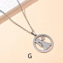 1 Miếng Thép không gỉ Chòm sao Dây chuyền , Không giới tính Thiết kế Đối với Cặp đôi , Tối giản Và Hợp thời Xương quai xanh Chuỗi Với Quá quắt Phong cách - Bạc - Xem 10