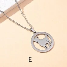 1 Miếng Thép không gỉ Chòm sao Dây chuyền , Không giới tính Thiết kế Đối với Cặp đôi , Tối giản Và Hợp thời Xương quai xanh Chuỗi Với Quá quắt Phong cách - Bạc - Xem 8