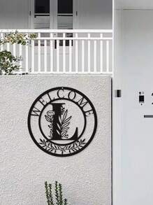 1 tấm kim loại trang trí, mặt dây chuyền nghệ thuật treo tường bằng kim loại thiết kế chữ cái cổ điển, đồ trang trí treo tường, nghệ thuật hình bóng rỗng sáng tạo, trang trí nhà trong nhà, nghệ thuật treo tường cho vườn, đồ thủ công mỹ nghệ bằng kim loại, quà tặng lễ hội, trang trí nhà, trang trí phòng, quà tặng trang trí tường sinh nhật tốt nghiệp - màu đen - Xem 12