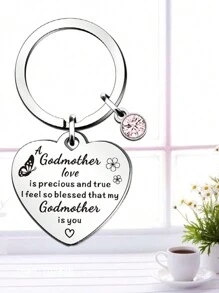 Porte-clés cadeau de la marraine de rue de la part du filleul et de la filleule - La meilleure marraine - Cadeau personnalisé pour anniversaire, Noël, Thanksgiving, fête des mères, accessoires de voiture, breloques de sac, école