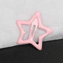 10pcs Random Color Dopamine Bb Clips, Candy Color Starfish Shape Hairpin, Hair Accessories For Girls Casual - Multicolor - View 6