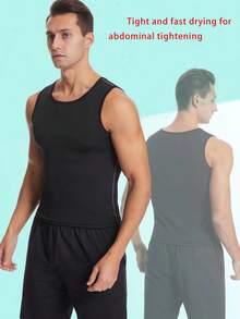 Sports Outdoor 1pc Men's Running Sports Shapewear Casual Gym Wear Quick Drying Tights Training Sports Vest Dry And Breathable