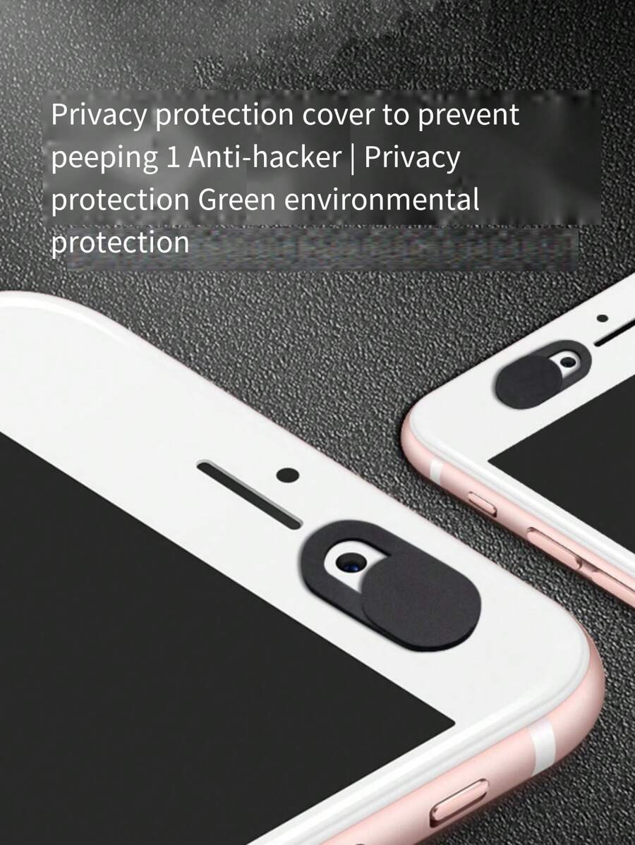 1 Pieza Cubierta De Privacidad De La Cámara, Cubierta Deslizante De La Cámara Para Laptop/desktop/celular, Pegatina De Cubierta De Webcam - Negro - Ver 1