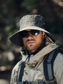 1 件男士防晒渔夫帽，适合徒步旅行和钓鱼等户外活动休闲