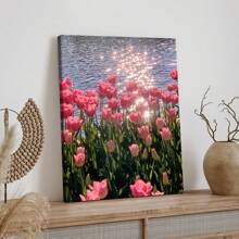 1 PC Khung gỗ Canvas Poster, Phong cách Bắc Âu, Tranh tường màu hồng, Poster Canvas, Nghệ thuật treo tường Trang trí nhà cửa, Trang trí tường, Phòng khách, Phòng ngủ, Văn phòng, Nhà hàng, Quầy bar Trang trí phòng tắm, Không thấm nước, Tranh vẽ, Tác phẩm nghệ thuật - Nhiều màu - Xem 1
