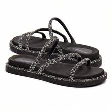 Women Flat Sandals - 黑色 - 查看 5