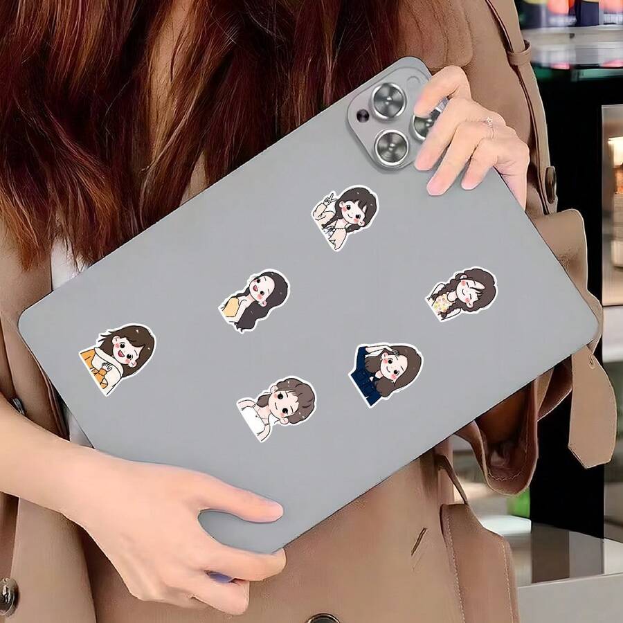 53 Pcs Unique Creative Cute Character Stickers, Pretty Cool Aesthetics